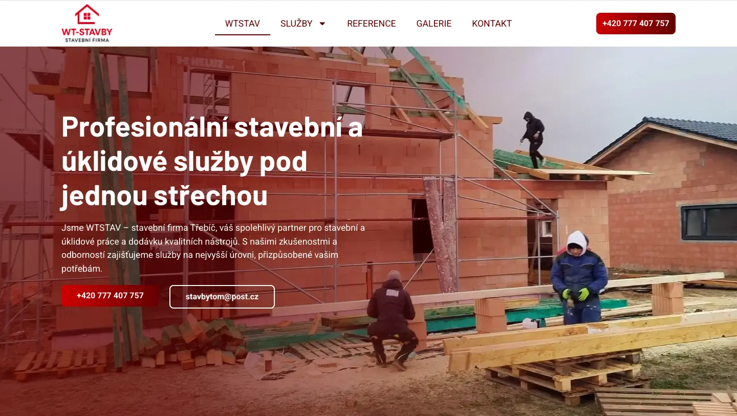 Náhled webu WTStav.cz